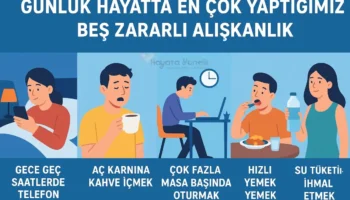 Günlük hayatta en çok yaptığımız 5 zararlı alışkanlık